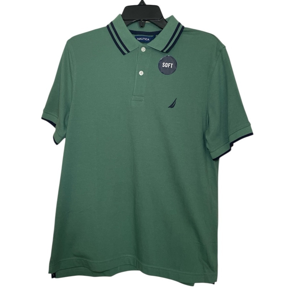 Nautica classic fit solid green Polo sz S